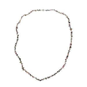 Colleen Lopez Sterling Silver Tourmaline Beaded Necklace 36"